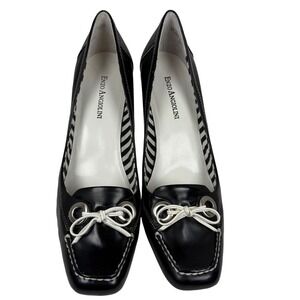 NEW Enzo Angiolini Merryann Black Patent Leather Square Toe Pump, Size 9